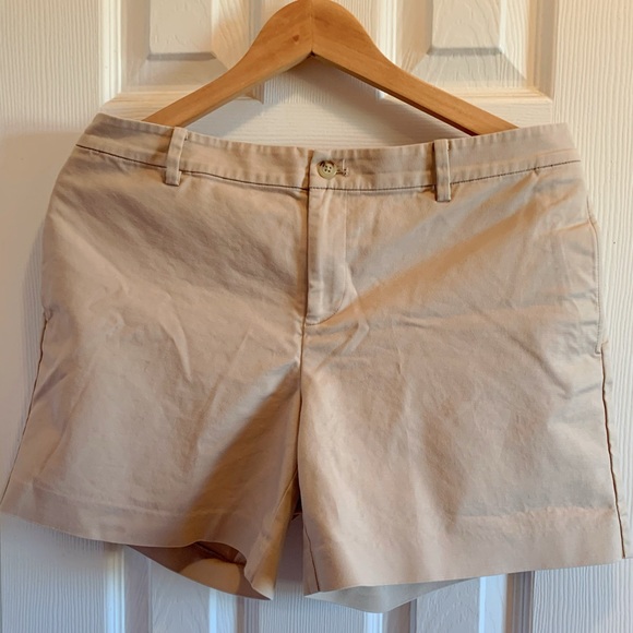 Lauren Ralph Lauren | tan cotton shorts - Picture 4 of 6
